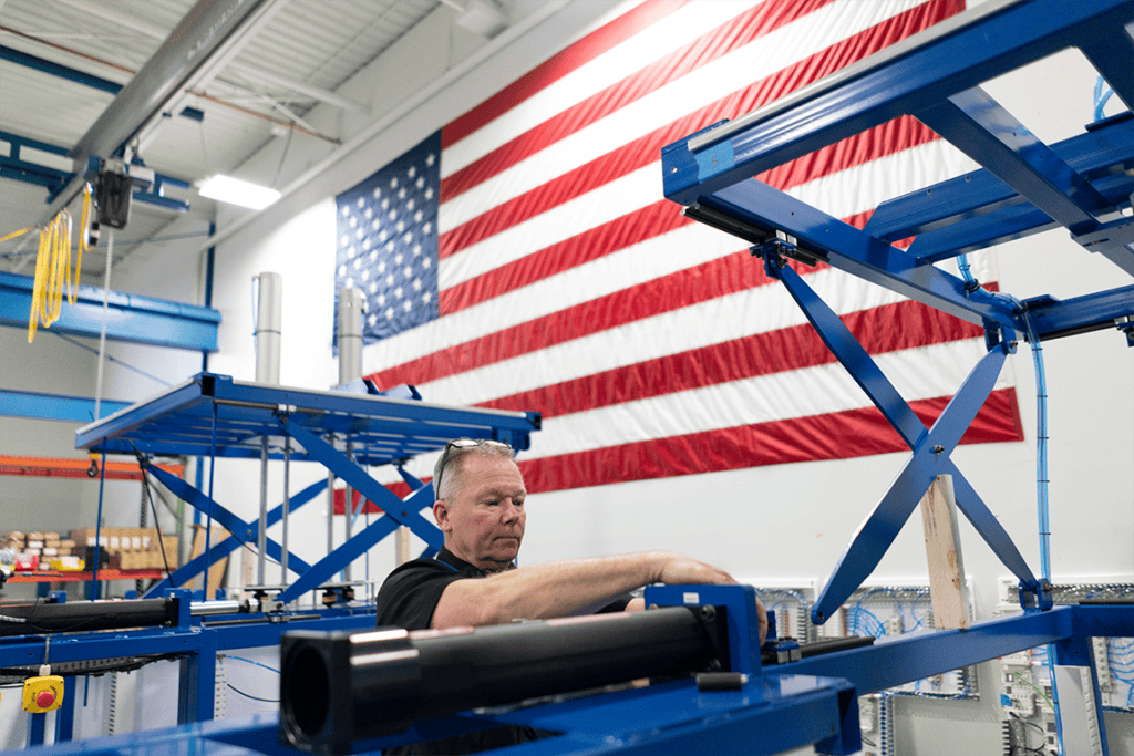 Technician performing contract manufacturing assembly work